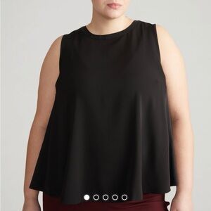 Universal Standard Black Georgette Cupro Flowy Tank
